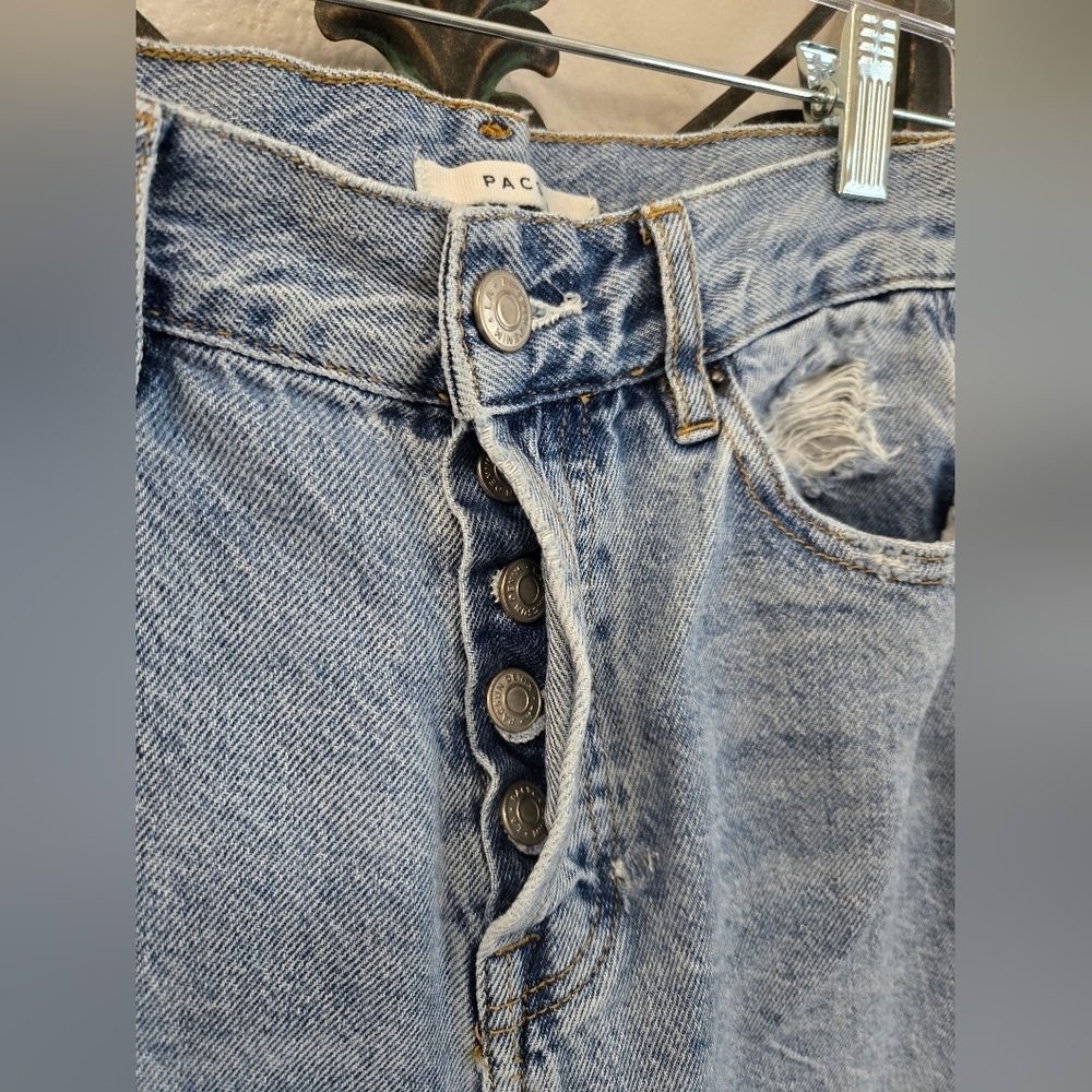 PacSun High Rise Ripped Straight Leg Jeans - Picture 7 of 10